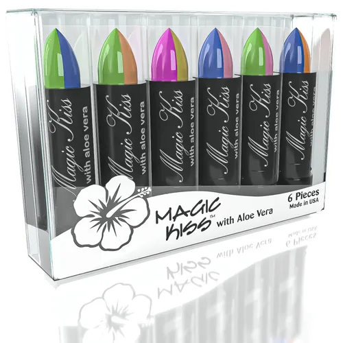Miniatura 10 de Magic Kiss Juego de pintalabios mate que cambia de color, hidratante nutritivo de larga duración, bálsamo labial mágico que cambia