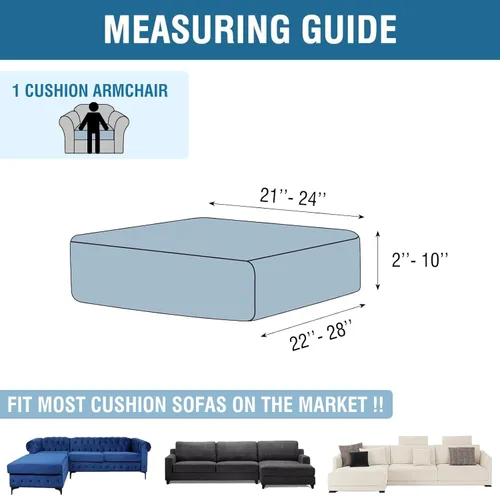 Miniatura 2 de Funda para Sofá de Terciopelo Elástico Funda de Cojín de Sofá 1 Pieza - Funda Deslizable Elástica Lavable para Asiento o Respaldo, Fundas de Asiento