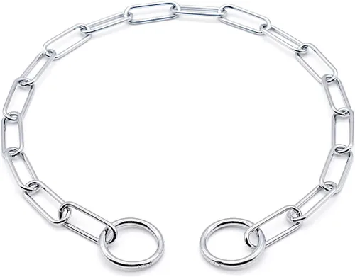 Miniatura 2 de Herm Sprenger - Collar de perro protector de piel de acero cromado - Enlace largo - Collar de entrenamiento profesional para perros pequeños