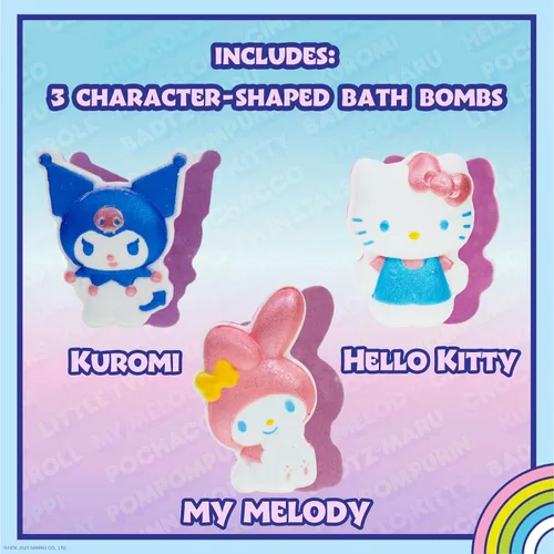 Miniatura 2 de Hello Kitty and Friends - Bombas de baño para niños, divertidos colores brillantes del arco iris, perfumadas a bayas para niños, a partir de 3 años
