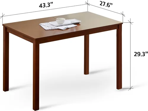 Miniatura 2 de Livinia Seattle - Juego de mesa de comedor de madera de 5 piezas para 4, moderno juego de comedor de cocina de granja con sillas traseras de Antiguo