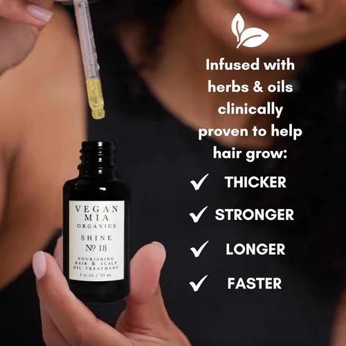 Miniatura 5 de Aceite de romero orgánico USDA para el crecimiento del cabello con ricino, jojoba y más de Vegan Mia para nutrición intensa y tratamiento