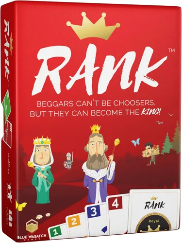 Blue Wasatch Games Rank - Un juego de cartas realmente divertido para amigos y familiares donde alguien puede levantarse del mendigo y gobernar como