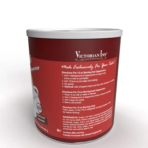 Miniatura 4 de Victorian Inn Cappuccino instantáneo - Sabor moca - Mezcla de café rica y aterciopelada - Perfecto para caliente, frío o mezclado - Ideal como crema