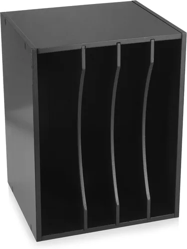 Miniatura 5 de EMERIT Organizador de Papel de Madera Organizador de Escritorio Almacenamiento Bandeja de Cartas Clasificador de Archivos con Estantes Ajustables