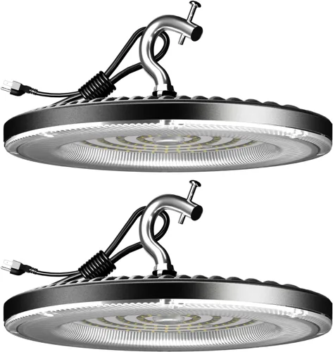 Miniatura 12 de Lightdot Smart 200W LED High Bay Light 30000lm UFO High Bay Shop Light, AC100-277V 5000K Luz de día con enchufe para granero/garaje de 22-32 pies