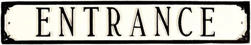 Montague productos Metal placa de entrada, 2,75 por 16.5-Inch, color blanco/negro