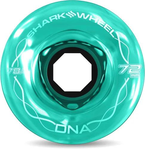 Miniatura 2 de Shark Wheel Ruedas de crucero Longboard de 2.835 in, fórmula ADN, juego de 4 ruedas Esmeralda transparente.