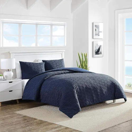 Nautica - Juego de funda de edredón tamaño King, ropa de cama de microfibra suave y acogedora con fundas a juego, decoración del hogar para todas