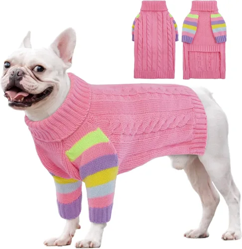 Miniatura 15 de Suéter para perro, cálido, cómodo y grueso para perros de tamaño grande, suéteres de Navidad para perros, suéteres de invierno, suéter de punto