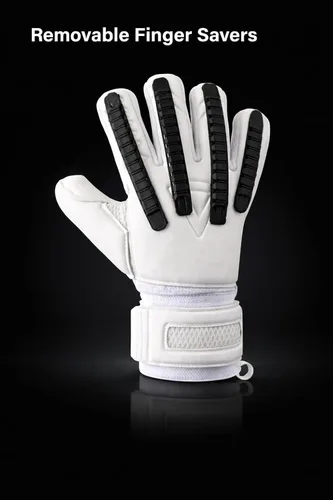 Miniatura 7 de Professional Goalkeeper Gloves, 4+3 mm Protection, Level 5 Super Grip, Removable Finger Guard Protection, Youth and Adult, All-Levels