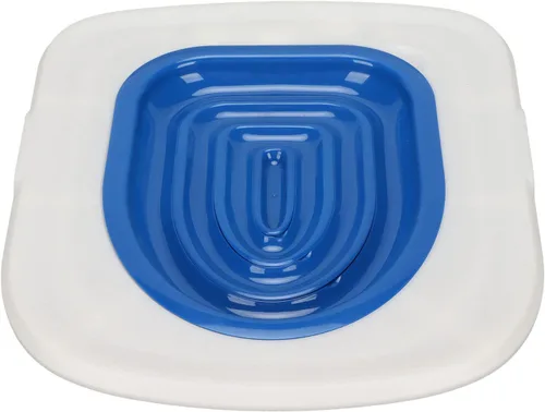 Miniatura 8 de Kit profesional de entrenamiento de inodoro para gatos, sistema universal de bandeja de arena reutilizable para gatos para limpieza de mascotas Azul