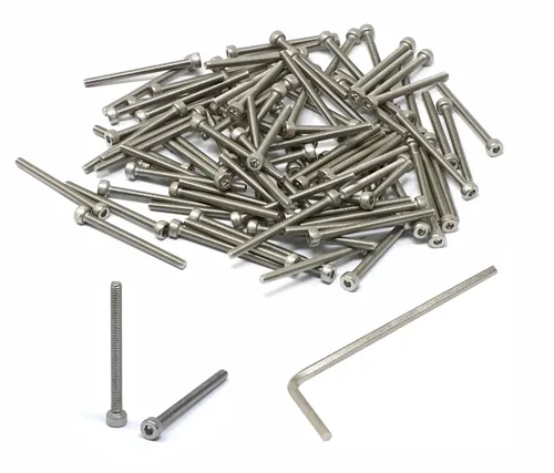 Miniatura 212 de iexcell 25 piezas M4 x 60/65/70/75/3.150 in paso de rosca 0.028 in acero inoxidable 304 cabeza hexagonal Tornillos Tornillos surtido Kit