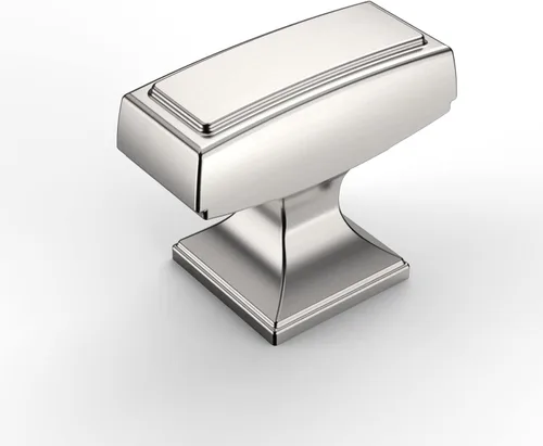 Miniatura 10 de Amerdeco ZH0010 - Paquete de 10 tiradores de gabinete de níquel satinado cepillado de 3 pulgadas (2.992 in) con agujero central para gabinetes