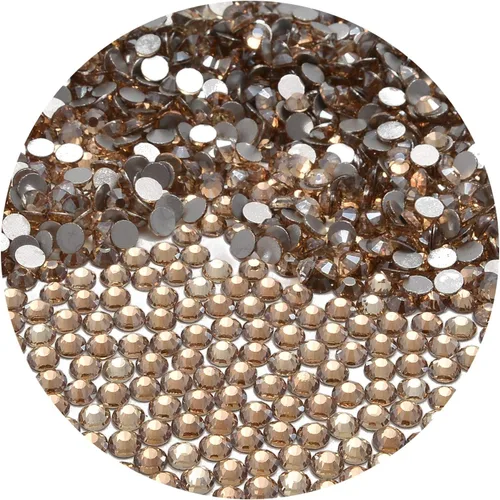 Miniatura 98 de NCB 288 diamantes de imitación de cristal redondos para arte de uñas, con parte trasera plana, para hacer accesorios de bricolaje, zapatos, ropa