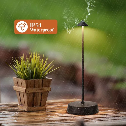 Miniatura 7 de Lámpara de mesa inalámbrica recargable, funciona con pilas, lámpara de escritorio de 6000 mAh, lámpara táctil regulable al aire libre, impermeable