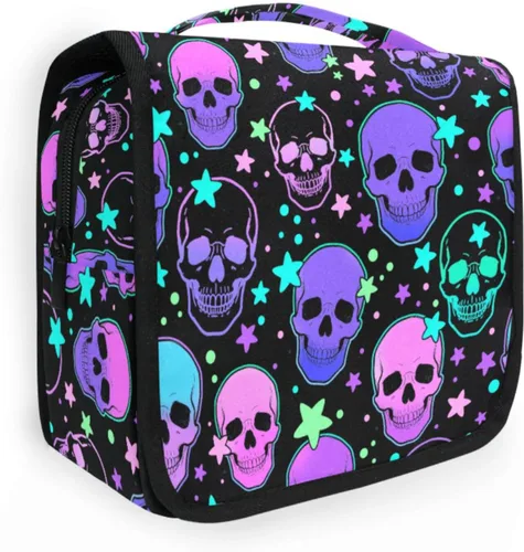 Miniatura 30 de MNSRUU Hanging Toiletry Bag Bats Satellites Skulls and Trees Travel Makeup bag for Toiletries Portable Travel Toiletry Organizer Cosmetic Bags with