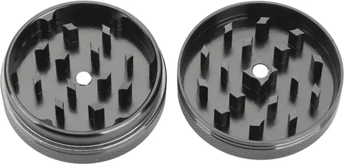 Miniatura 3 de Molinillo manual de especias, tamaño portátil de aluminio de 2 pulgadas con tapa magnética, color negro