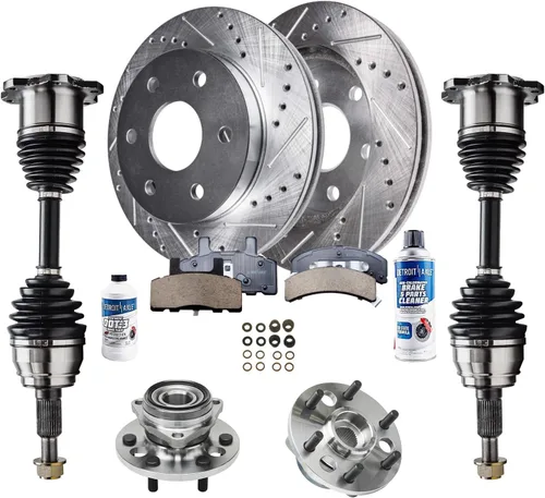 Miniatura 191 de Detroit Axle - Kit de nudillos de dirección delantera izquierda para Ford Edge Lincoln MKX 07-10, cojinete de rueda del lado del conductor, nudillo
