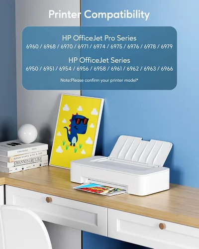 Miniatura 2 de 902XL Compatible con HP 902 XL Cartuchos de tinta negra de repuesto para HP 902 902XL negro (chip de actualización) funciona con impresora HP
