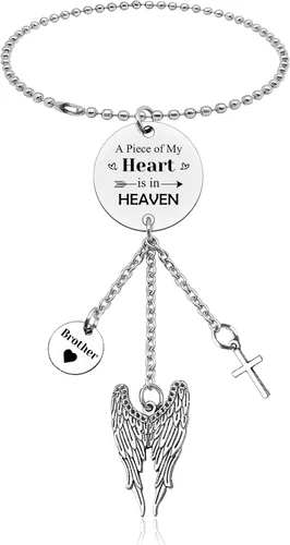Regalos conmemorativos para hermanos para mujeres y hombres, accesorios para colgar en el automóvil, regalo de condolencias, regalos conmemorativos