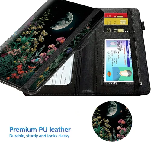 Miniatura 6 de Funda para chequera para hombres y mujeres, cartera de cuero RFID con ranuras para tarjetas de crédito, soporte de cheques duplicados personales