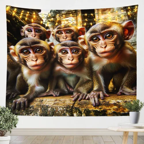 Miniatura 32 de Tapiz de juegos para niños pequeños de 51 x 59 pulgadas, tapices de decoración de sala de juegos para adolescentes, consola de juegos para niños