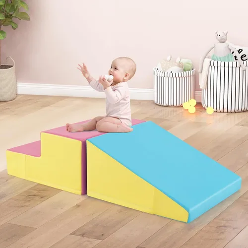 Miniatura 2 de Olakids Juguetes de escalada para niños pequeños, bloques de escalada de espuma para bebés de interior, juego suave con piel sintética, juego