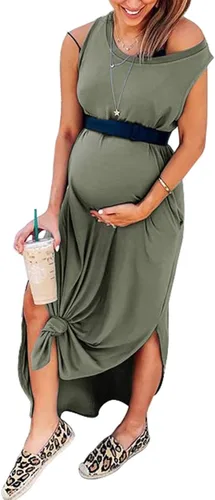 Miniatura 7 de ANRABESS - Vestido largo casual suelto para mujer sin mangas maxi vestido de playa con bolsillos