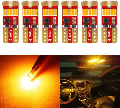 Miniatura 12 de PHINLION Bombillas LED de 500 lúmenes, 194 bombillas LED de 6000 K, color blanco, superbrillante, 168 2825 W5W T10, cuña LED de repuesto