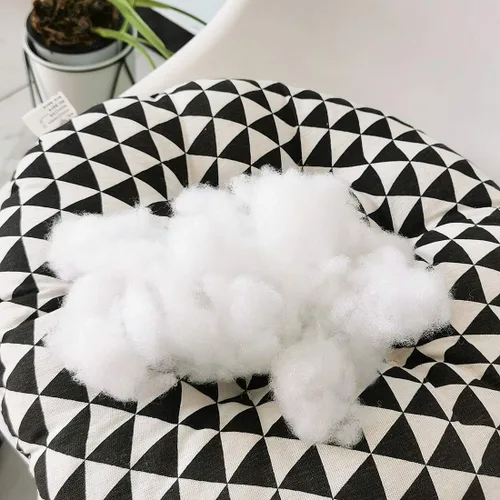Miniatura 5 de vctops Cojín redondo suave bohemio para silla de jardín, patio, hogar, cocina, oficina, color negro y blanco, diámetro de 16 pulgadas