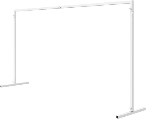 Kit de tubo para telón de fondo de fiesta de boda de 6.6 x 6.6 ft, marco de cortina telescópico, soporte de decoración de fondo de fiesta de acero