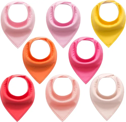Miniatura 3 de Little Tots - Baberos de algodón unisex para bebés y niños, paquete de 8/10 baberos suaves y absorbentes