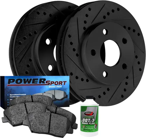 Miniatura 28 de BRAKELABS POWERSPORT Kit de frenos traseros y rotores Pastillas de freno traseras Rotores y pastillas de freno, pastillas y rotores de freno