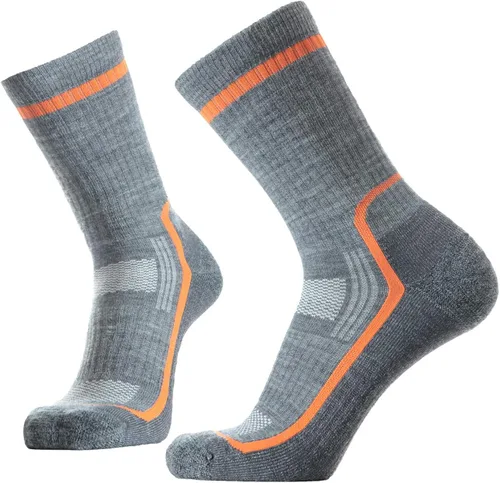 Miniatura 4 de SOLAX Calcetines de senderismo de lana merina, 72% para hombre, para senderismo, senderismo, acolchados, transpirables, paquete de 3