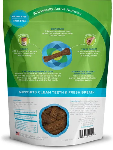 Miniatura 2 de Fruitables Bioactive Fresh Mouth - Masticables dentales, golosinas para perros pequeños, suministros para mascotas, golosinas de limpieza