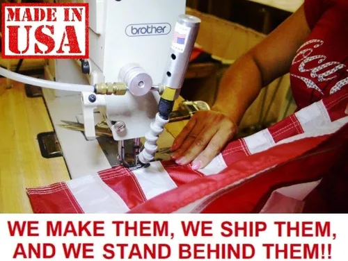 Miniatura 2 de US Flag Factory - Bandera estadounidense de 2 x 3 pies (manga de poste) (estrellas bordadas, rayas cosidas) nailon SolarMax para exteriores
