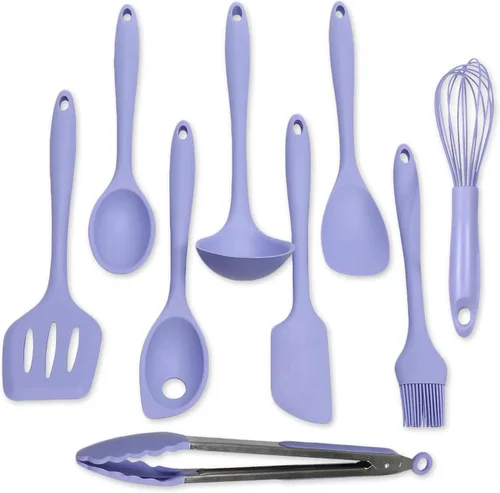 Miniatura 13 de Juego de 5 utensilios de cocina Chef Craft, de silicón, de color azul, Juego de 7 piezas, Amarillo
