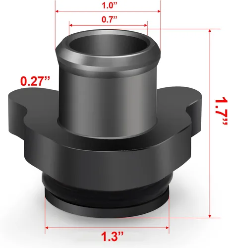 Miniatura 6 de Manguera de agua de aluminio compatible con BMW N51 N52 N53 N54 335i 335xi 135i 325i 330i 3.0L, reemplaza 11537544638 11537541992 (negro)