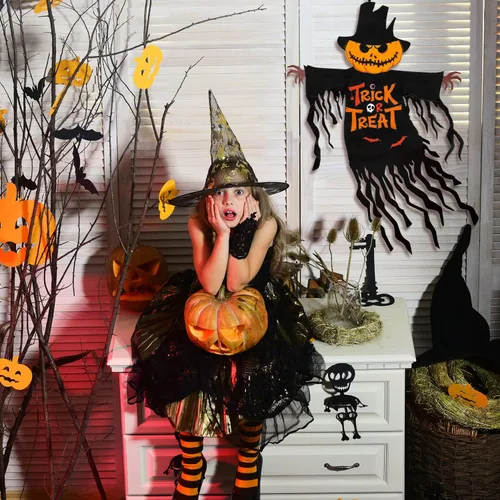 Miniatura 4 de Bandera de Jardín de Halloween para Exteriores Decoraciones al Aire Libre Impresas Doble Cara, Calabaza Fantasma Banderas de Patio para Invierno