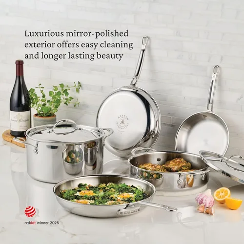 Miniatura 2 de Hestan ProBond Luxe Olla de sopa de 3 cuartos con tapa, acero inoxidable revestido profesional, construcción ProCore con revestimiento de tres