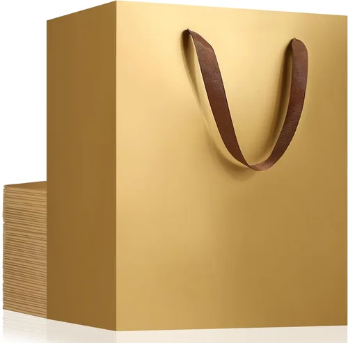 Miniatura 13 de EUSOAR Bolsas de papel de estraza grandes de 9.8 x 5.1 x 12.6 pulgadas a granel, bolsas resistentes para recuerdos de fiesta, cumpleaños, bodas
