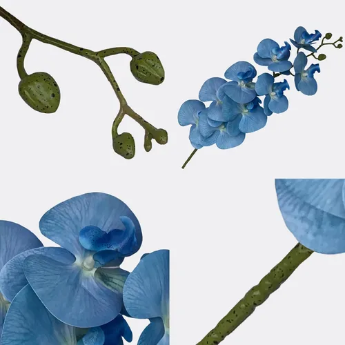Miniatura 7 de FagusHome Phalaenopsis - Flores artificiales de 9 cabezas, 4 piezas de orquídeas artificiales de 42 pulgadas, plantas de tallo para decoración