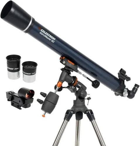 Miniatura 11 de Celestron – Telescopio AstroMaster 70AZ – Telescopio refractor – Óptica de vidrio totalmente recubierta – Trípode de altura ajustable – Paquete
