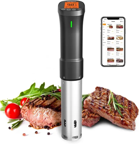 INKBIRD Wifi Sous Vide Cocina, Máquina Sous Vide de 1000W, Circulador de Inmersión con Control Remoto con Aplicación, Recetas, Temporizador, Alarma,