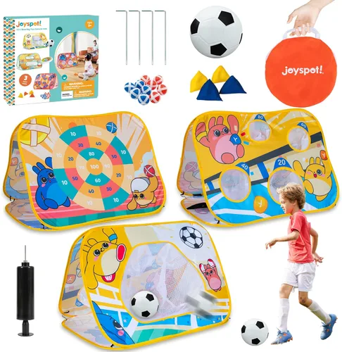 Giant 3 in 1 Bean Bag Toss Game for Kids, Toddler Outdoor Toss Toys for 2 3 4 5 6 7 8 Year Old Boys Girls, Family Party Supplies, Cornhole Party