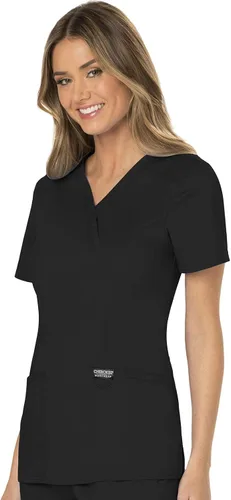 Miniatura 9 de Workwear Revolution WW610 - Ropa quirúrgica con estilo cruzado falso para mujer, elástica, suave y de fácil cuidado
