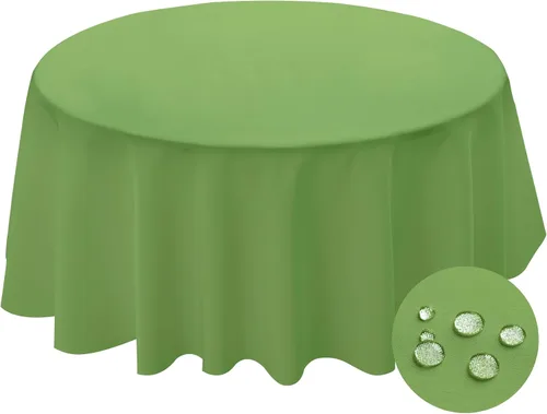 Miniatura 15 de BYDOLL Mantel redondo de 48 pulgadas para la parte superior de un máximo de 38 pulgadas de diámetro, color beige, lavable, al aire libre, resistente
