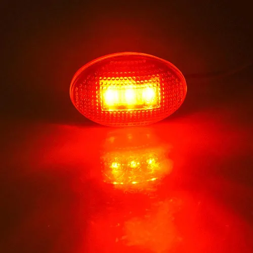 Miniatura 2 de KEING Luces LED con marcador lateral para guardabarros de cama doble para Ford 1999-2020 F250 F350 F450 F550 (2 unidades rojas + 2 unidades ámbar)