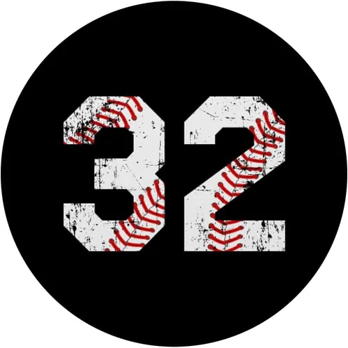 Miniatura 3 de Vintage Baseball 32 Jersey Número PopSockets PopGrip: agarre intercambiable para teléfonos y tabletas